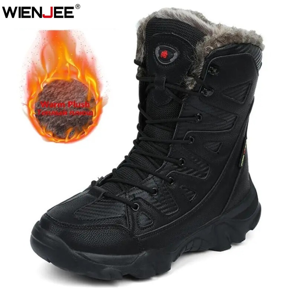 Sneaker Zone - รองเท้าบูทกันน้ำสำหรับผู้ชาย รองเท้าบูทหิมะบุขนสุดอบอุ่น รองเท้าผ้าใบข้อสั้น รองเท้าบูทเดินป่ากลางแจ้ง รองเท้าบูททะเลทรายสำหรับผู้ชาย รองเท้าบูทผู้ชาย