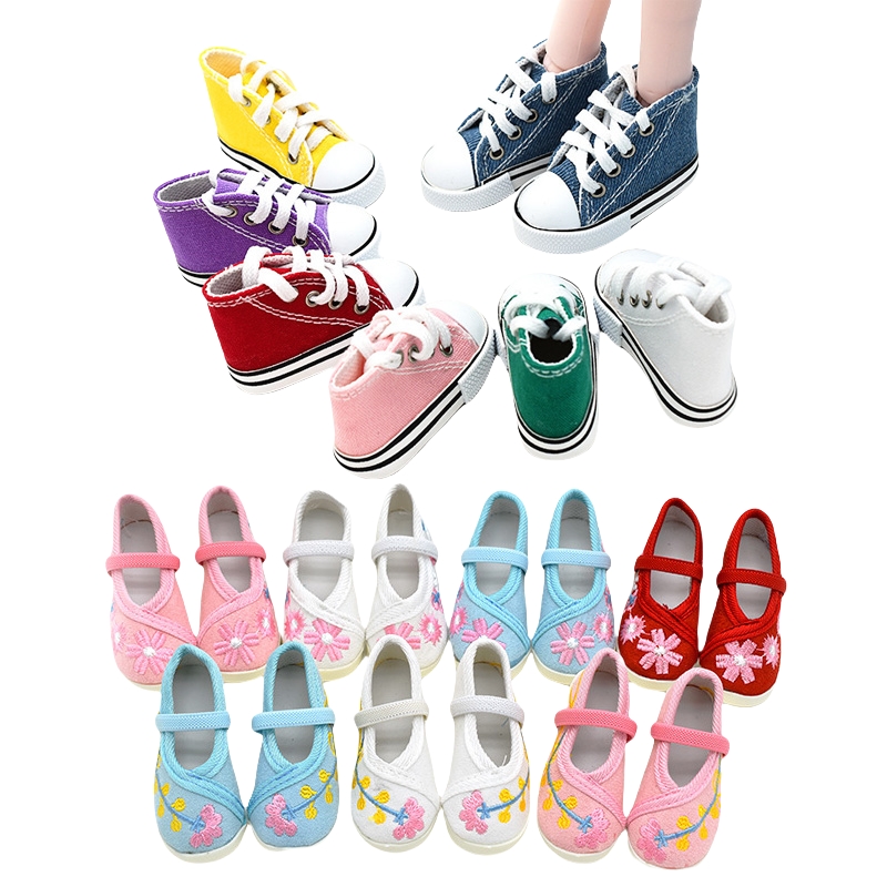 Sneaker Care Accessories - 1 คู่ 7.5 ซม.ผ้าใบรองเท้าสําหรับ 1/3 ตุ๊กตาBJD