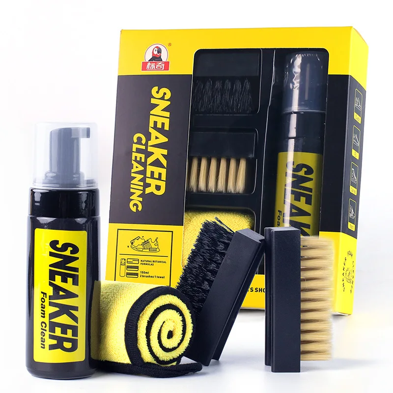 Sneaker Care For Suede - โฟมกันน้ํารองเท้าผ้าใบทําความสะอาด 150ML รองเท้าโฟมทําความสะอาดแห้งชุดแปรงรองเท้ารองเท้าผ้าทํางานบนรองเท้าสีขาว,หนังนิ่ม,Boot