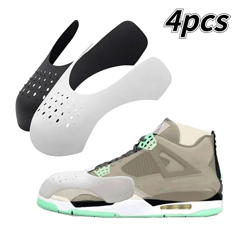 Sneaker Care Accessories - ตัวป้องกันหัวรองเท้าแบบกันรอยยับ 2 คู่ สำหรับรองเท้าผ้าใบลำลอง ป้องกันรอยยับ รองรับนิ้วเท้า