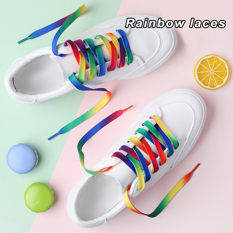 เชือกรองเท้าสีรุ้งไล่เฉดสี 1 ค - Sneaker Care Accessories บทวิจารณ์และราคา