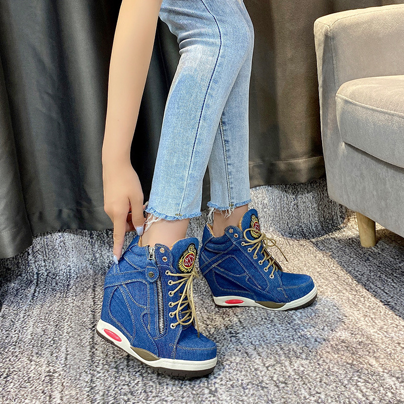 ผู้หญิงขนาดใหญ่ DENIM Wedges ร - Sneaker Zone บทวิจารณ์และราคา