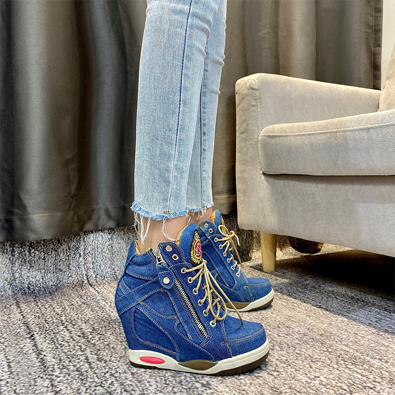 ผู้หญิงขนาดใหญ่ DENIM Wedges ร - Sneaker Zone บทวิจารณ์และราคา
